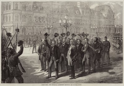 Dentro de París, el Gobierno Provisional revisando la Guardia Nacional de Charles J. Staniland